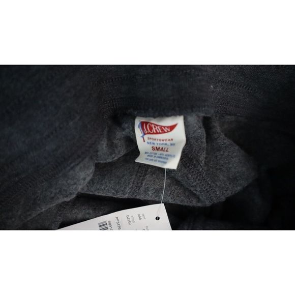 J. Crew BJ349 SBL Men's Sz S Black/Gray Pacific Fleece Jogger Sweatpants $80 - Picture 6 of 9